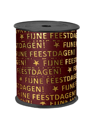 Krullint Fijne Feestdagen Burgundy Goud 10mm x 3mtr