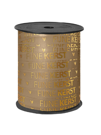 Paporlene krullint Fijne kerst mokka goud 10mm x 3mtr