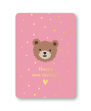 Hoera een meisje! Little bear roze