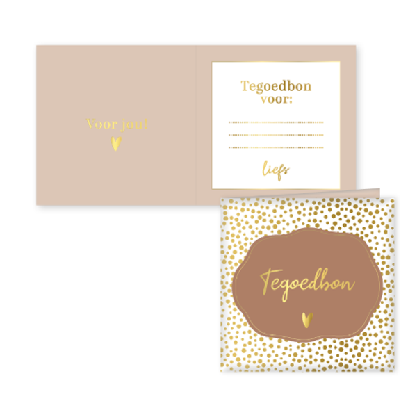 Tegoedbon - Luxury Dots Beige