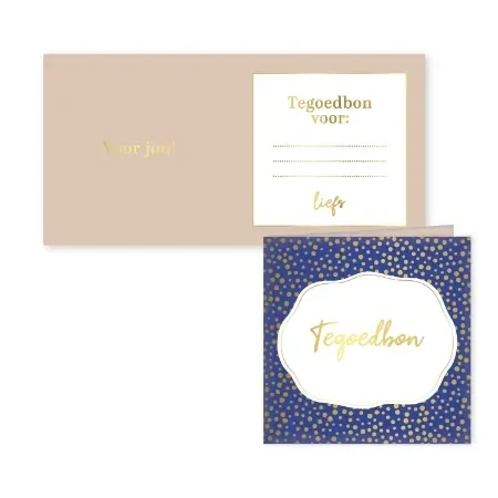 Tegoedbon - Luxury Dots Blauw