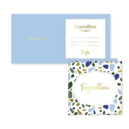 Tegoedbon - Terrazzo Blauw