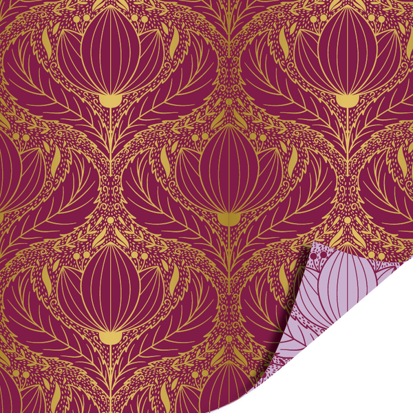Luxury Lotus Burgundy - Luxury Lotus Purple 70xm x 2mtr
