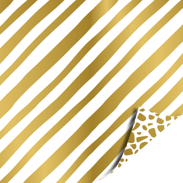 Painted Lines White - Terrazzo Gold 70cm x 2mtr