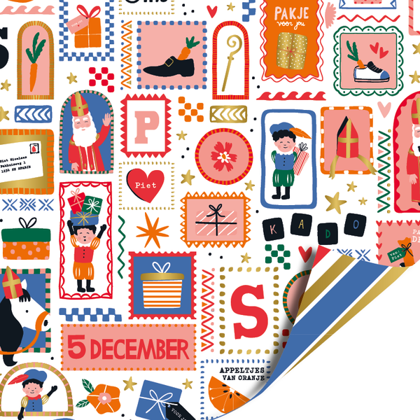 Sinterklaas Pret - Painted Lines 701cm x 2mtr