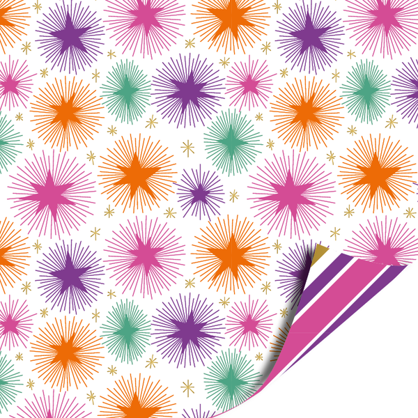 Stargazing Purple Pink - Painted Lines 70cm x 2mtr