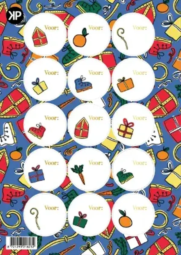 Stickervel Sinterklaas Pret A5