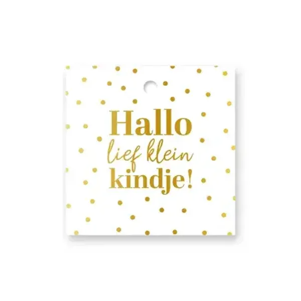 Cadeaulabel Hallo lief klein kindje per 2 stuks