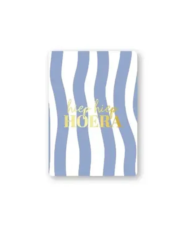 Cadeaukaart - Hiep hiep hoera waves blauw