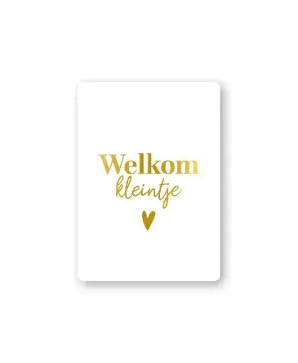 Cadeaukaart - Welkom kleintje wit