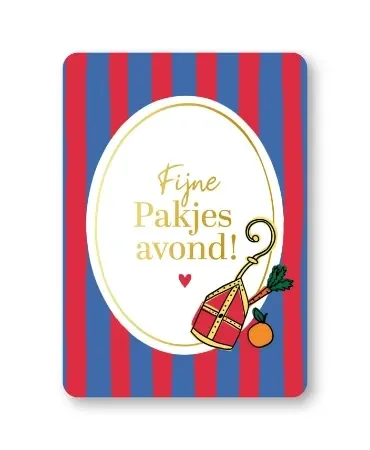 Fijne Pakjesavond! Rood Blauw