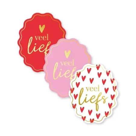 Veel Liefs Rood Roze Wit per 6 stuks