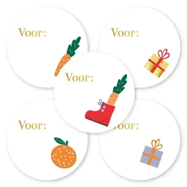 Sint Naamstickers XL per 5 stuks