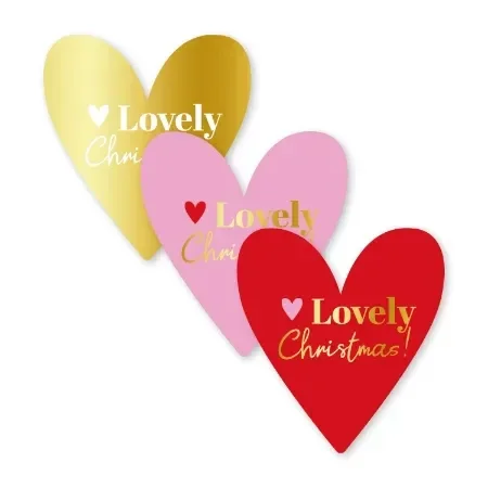 Lovely Christmas Hartje per 6 stuks