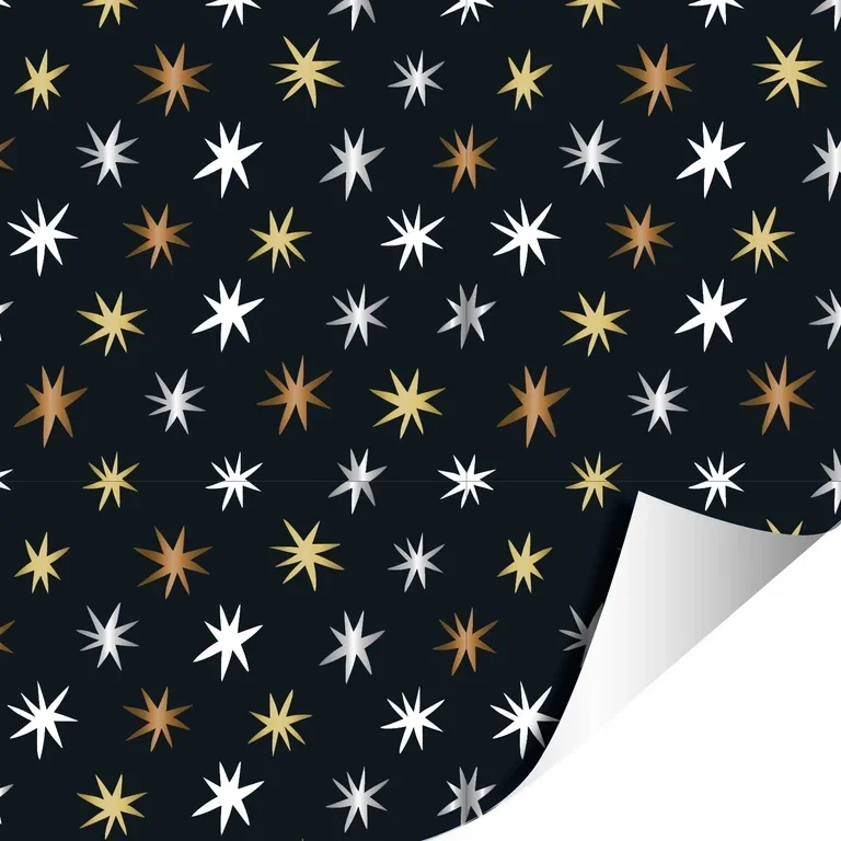 Winter Stars Black  - Silver