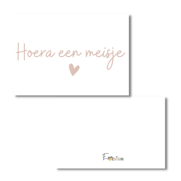 Hoera een meisje! roze