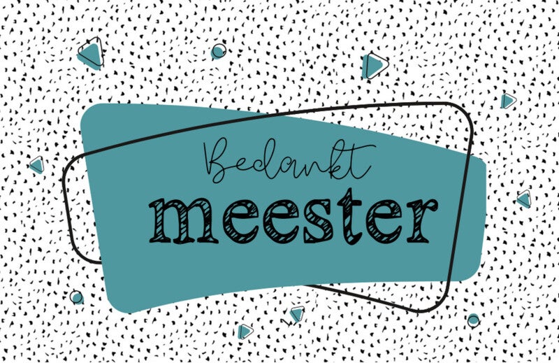 Minikaartje Bedankt meester