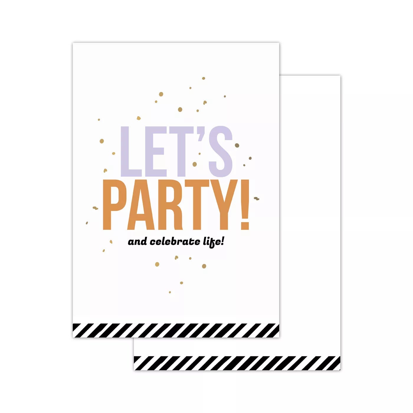 Summerparty Minikaartje Let's Party lila/roest