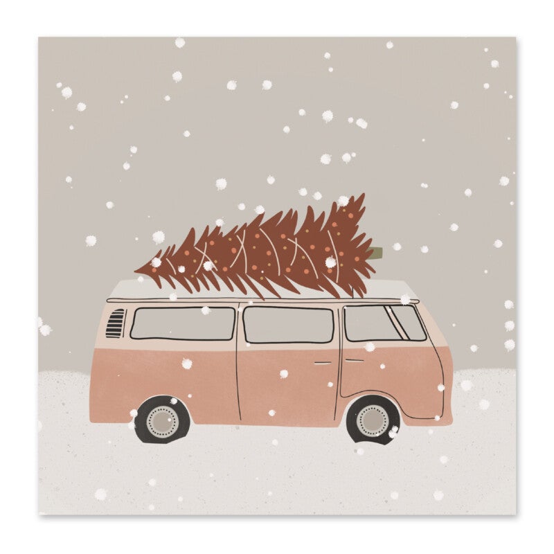 Minikaart Kerstboomauto