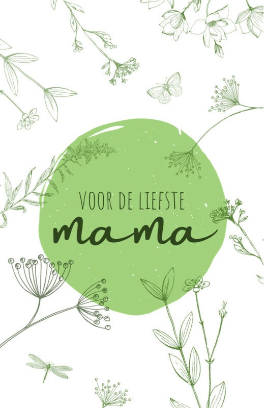 Minikaartje Voor de liefste mama groen