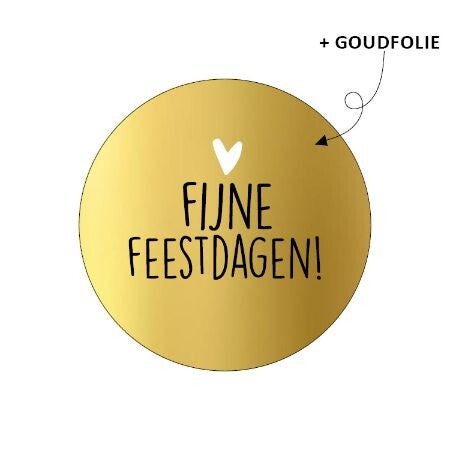 Fijne Feestdagen - Goud per 5 stuks
