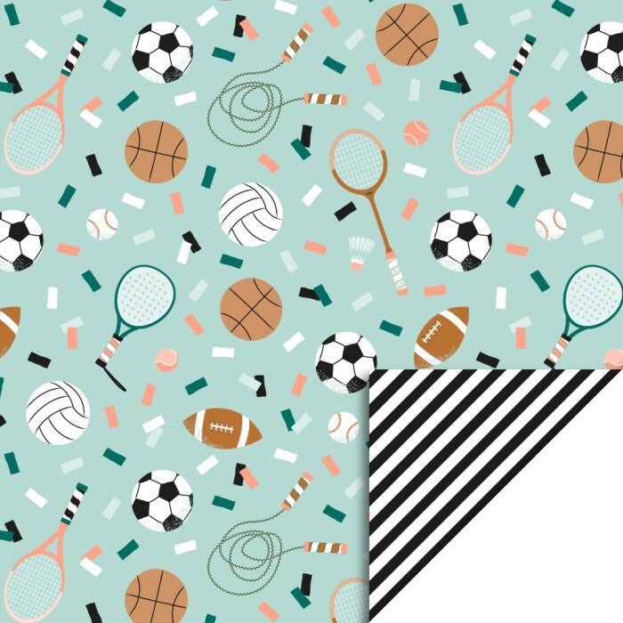 Sports Pistache - Stripe Black 70cm x 3mtr