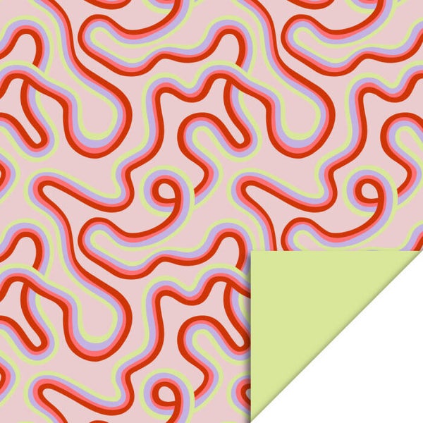 Rainbow Lines - Lime 70cm x 3mtr