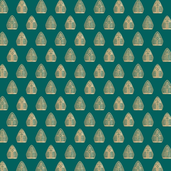 Sint Mijter Blue Goud Folie 70 cm x 3 mtr