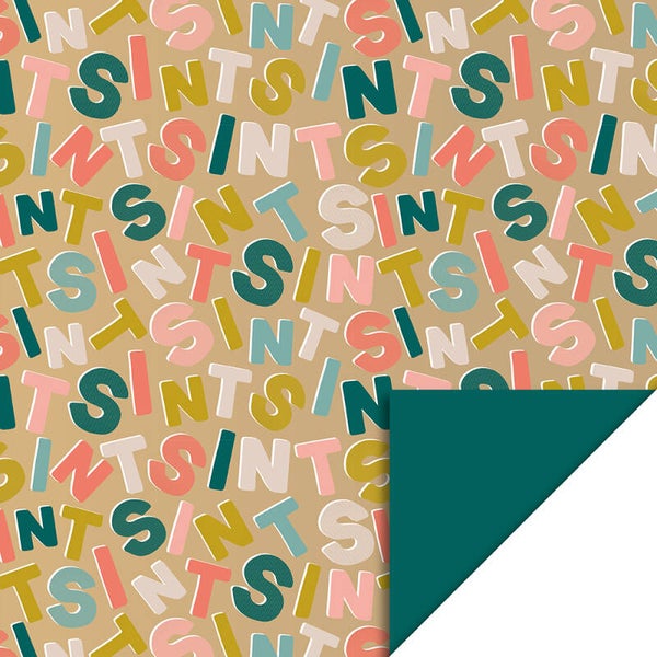 Sint Letters Goud - Jade Blue 70 cm x 3 mtr