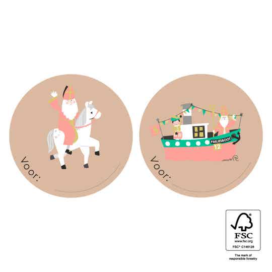 Sint sticker duo per 4 stuks