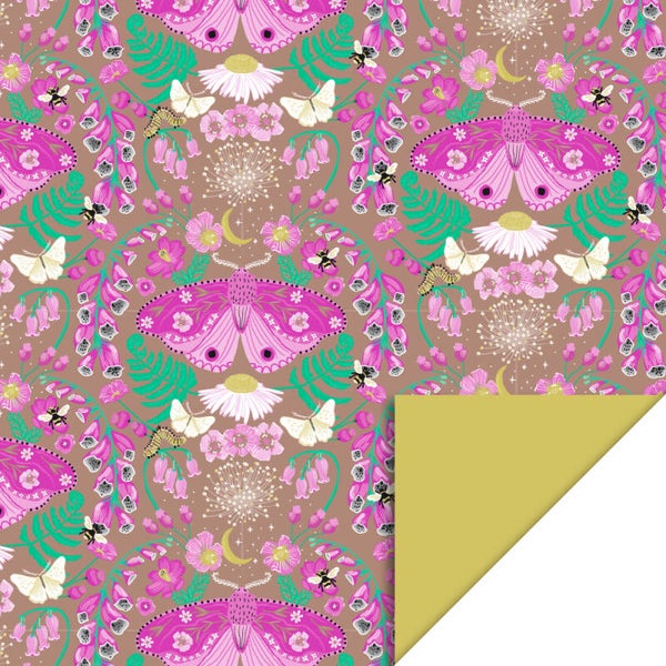 Botanic Pink - Yellow 70 cm x 3 mtr