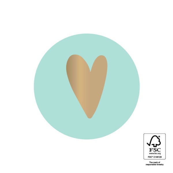 Heart - Mint per 5 stuks