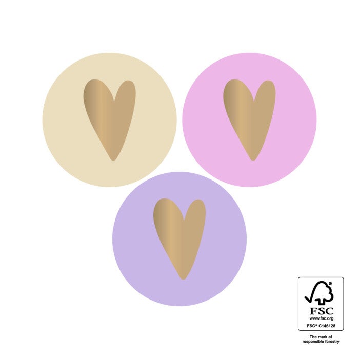 Heart Gold Trio per 6 stuks