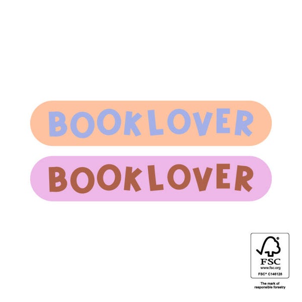 Booklover oranje roze per 4 stuks