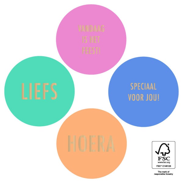 Tekst Modern Gold per 4 stuks