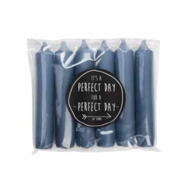 Rustik Lys Setje Dinerkaarsen Whaleblue