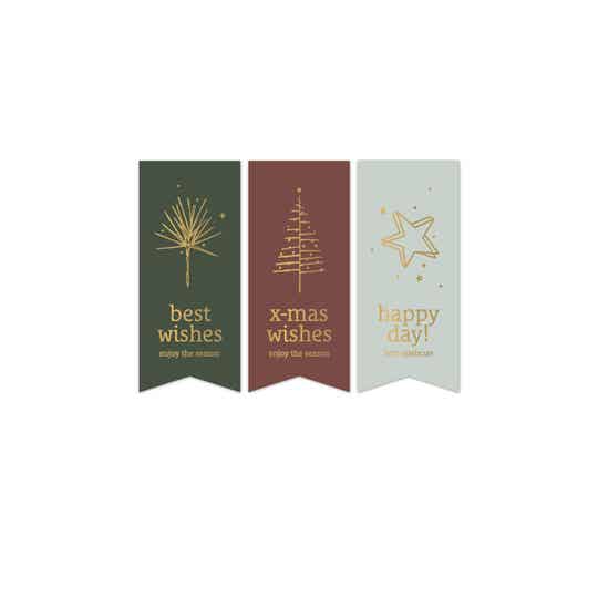 X-Mas Vaantjes Colorful per 6 stuks