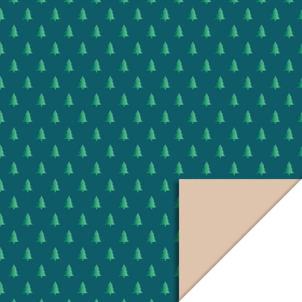 X-mas - Tree Green Foil Jade - Nude 70cm x 3m