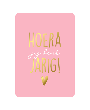 Hoera jij bent jarig! hartje