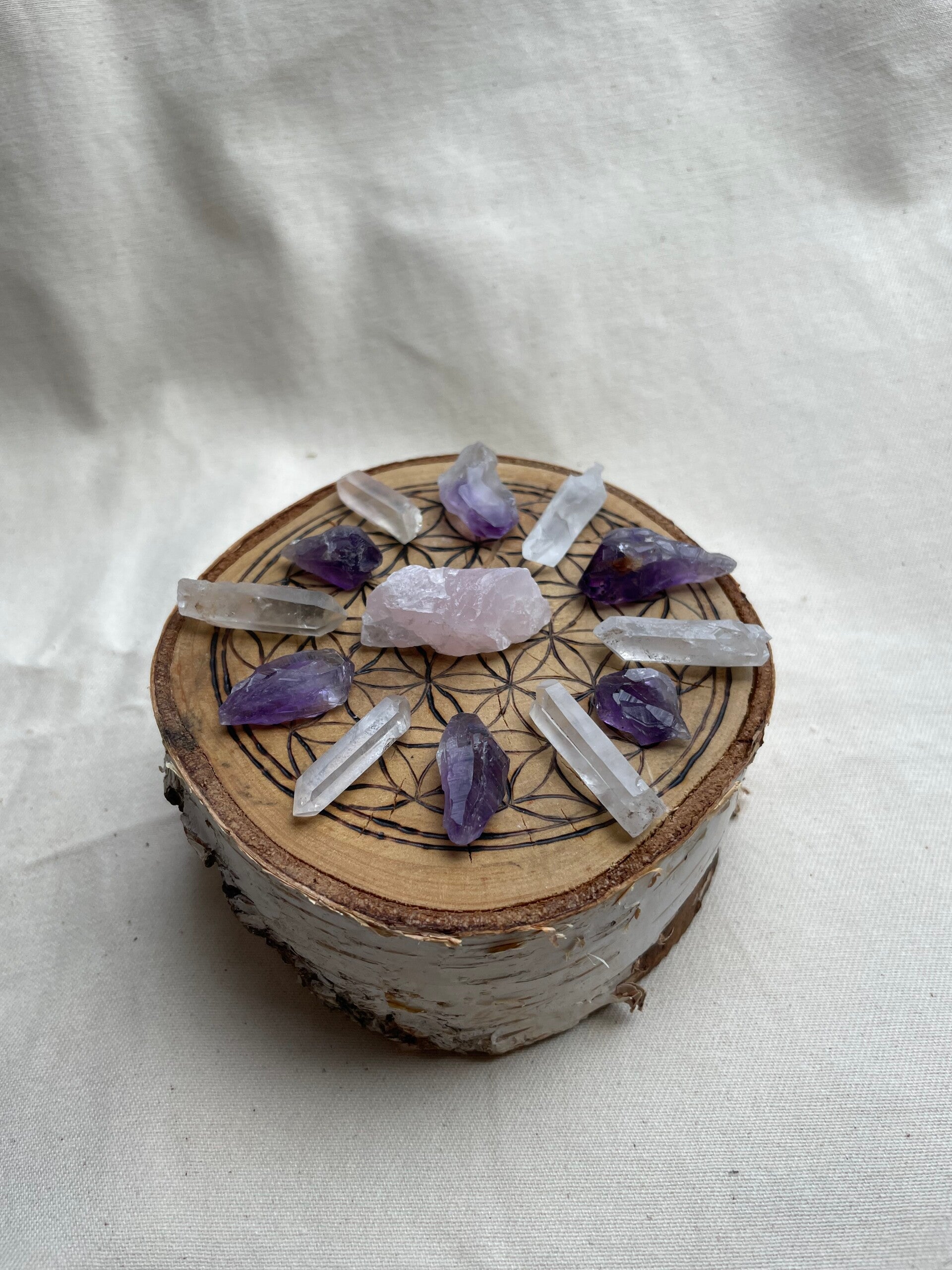 Crystal grid met edelstenen