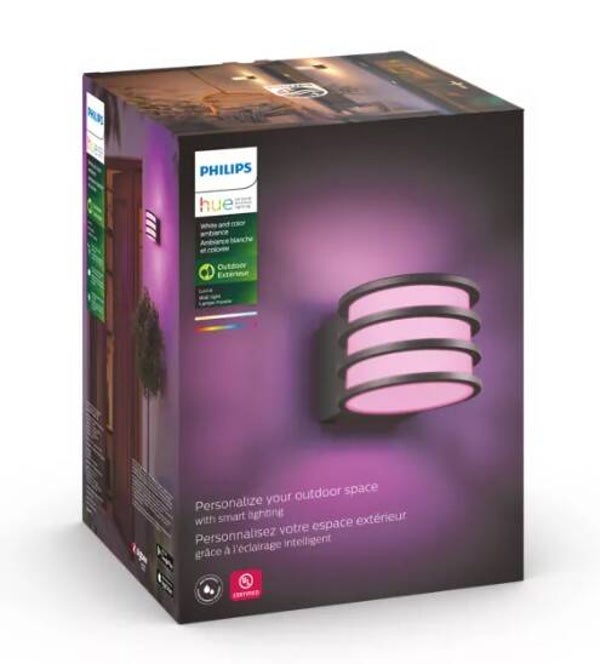 Philips - Hue White and Color Ambiance Lucca Wall Light - Black