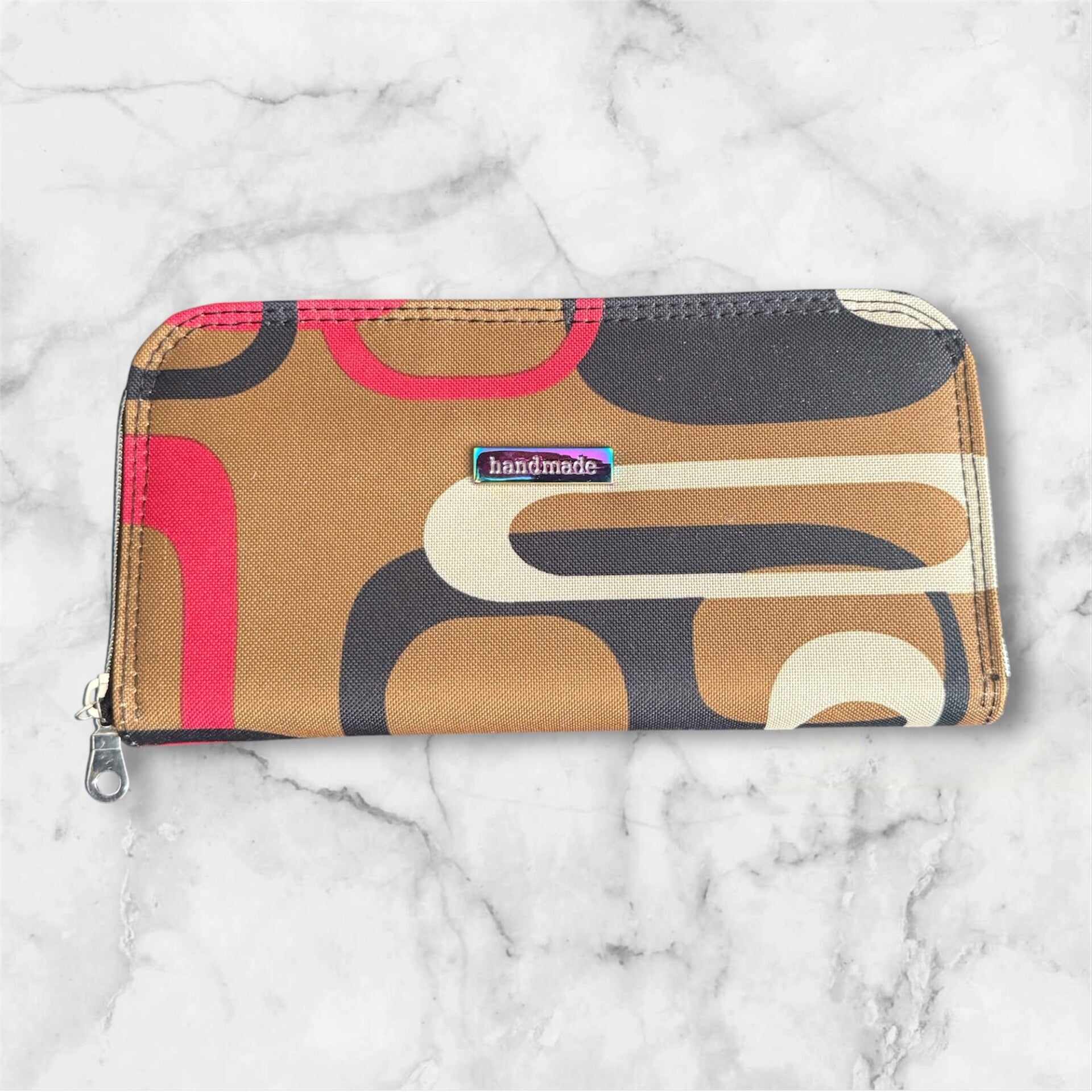 Classic Zip Around Wallet - Silver Zipper