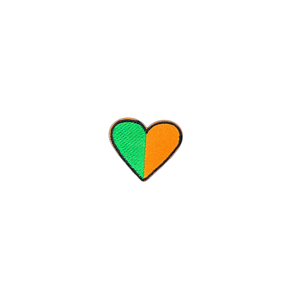 GROEN ORANJE DUO HARTJE