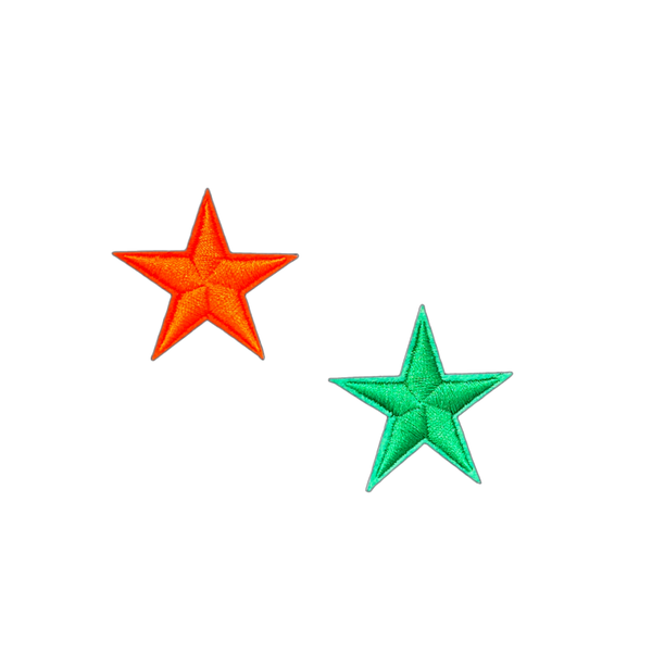 GROEN ORANJE STERREN KLEIN