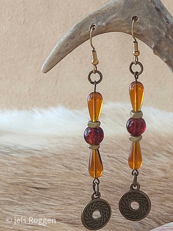 Druppelvormige glaskralen met kokos