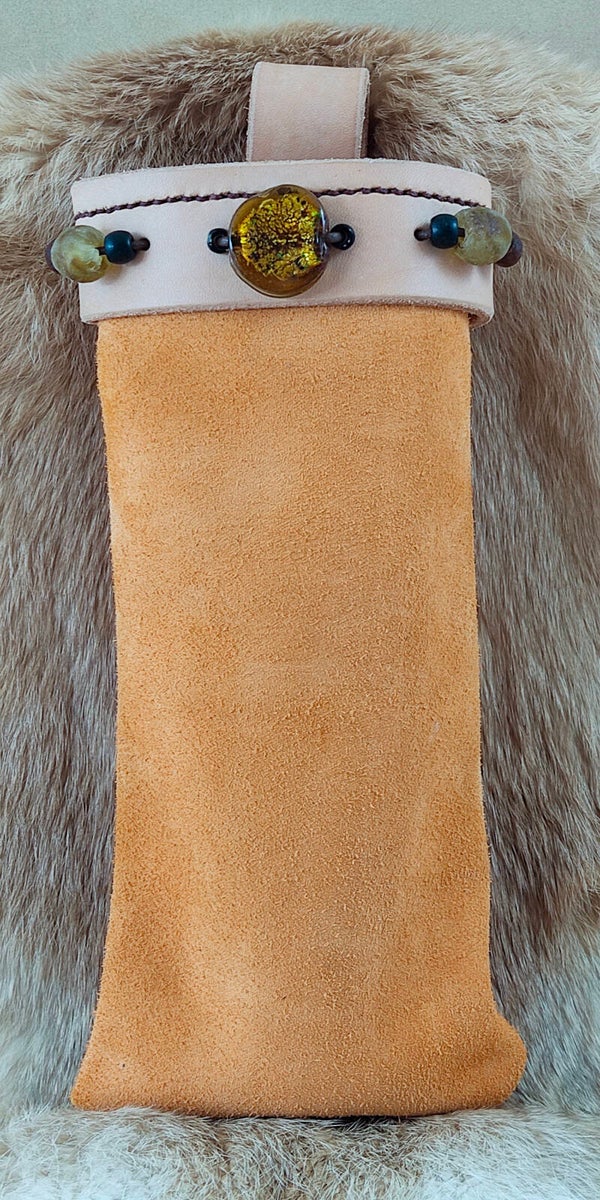 Flessenhouder oranje/geel met bewerkte rand