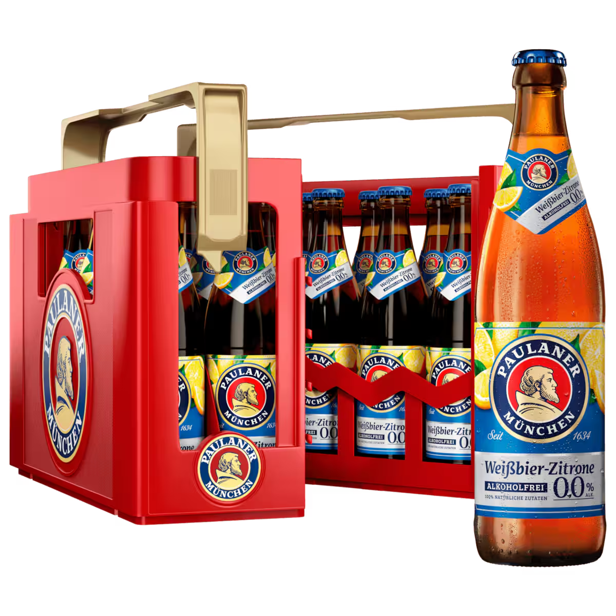 Paulaner Weißbier-Zitrone 0,0% alkoholfrei 20x0,5l (MEHRWEG)