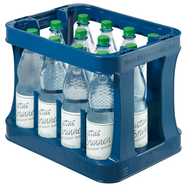 Justus-Brunnen Mineralwasser Medium 12x1l (MEHRWEG)
