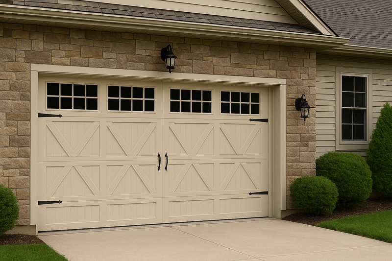 Carriage house style overhead garage door