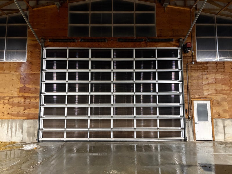 Agricultural overhead door installation